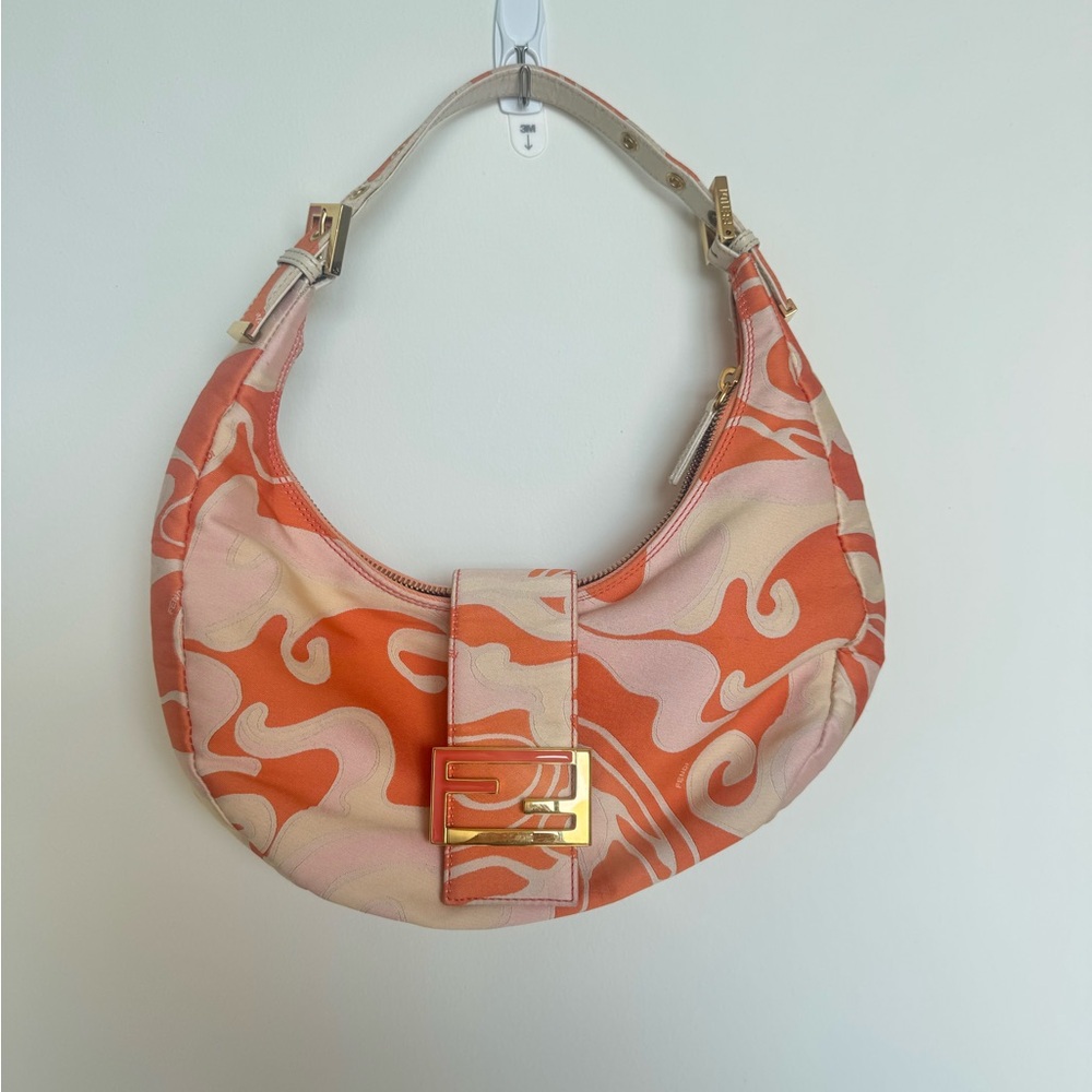 Fendi Women's Orange and Pink Purse